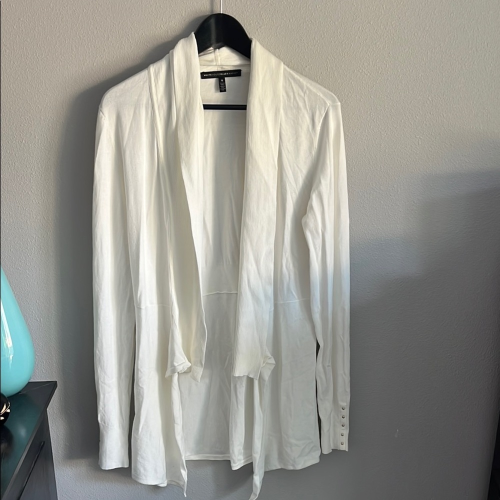 Cream Open Front Cardigan